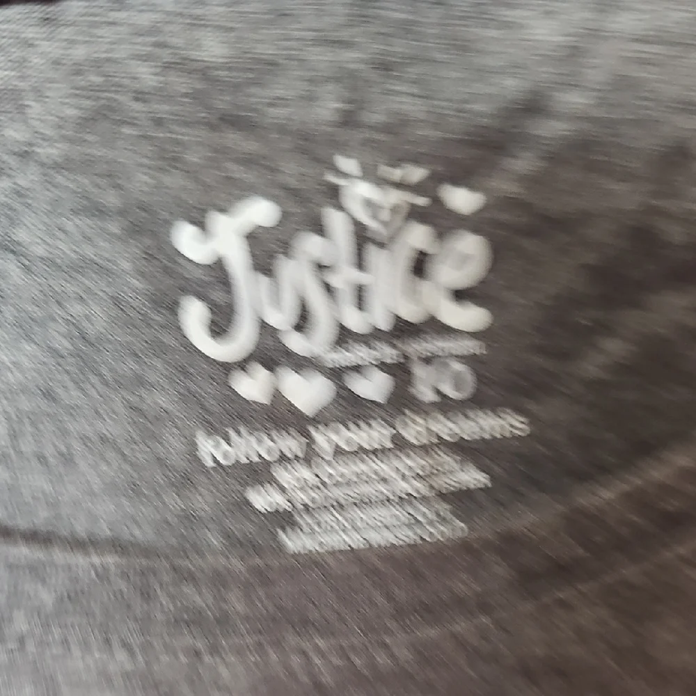 Justice Gray Orange Neon Writing If You Are Talking About Cats TShirt Size 10